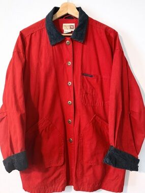 Vintage 90s Anne Klein Red Utility Coastal Chore Jaclet